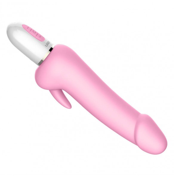 HK LETEN Dream Dildo G-Spot Clit Stimulator Smart Warming Dual-Vibrator (Chargeable - Pink)